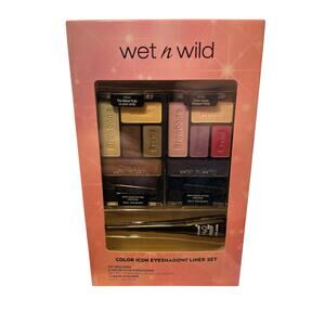Wet n Wild Gift Set Color Icon 2 Eyeshadow Palettes with Liner Liquid Eyeliner